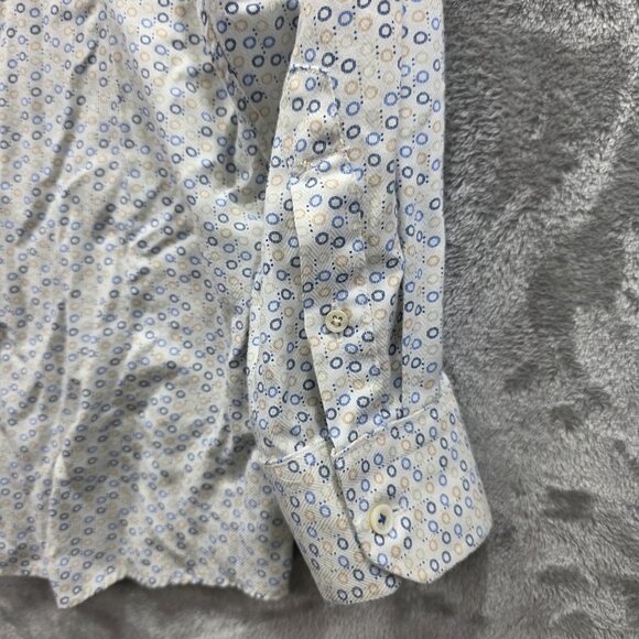 Robert Graham Shirt Mens 2XL Circle Print Tailored Fit Long Sleeve Button Down - Picture 7 of 10